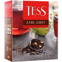 Чай Tess "Earl Grey", чёрный, 100 пакетиков