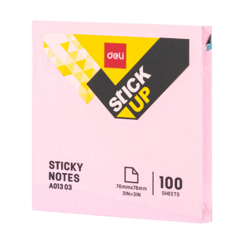 Блок самоклеящийся DELI "Stick Up", 76 х76 мм, ассорти пастельные, 100 листов фото 4