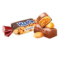 Конфеты шоколадные Roshen "Krock" с арахисовой пастой, 1 кг