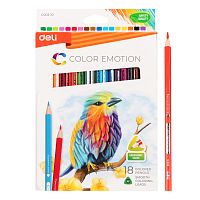 Карандаши цветные DELI "Color Emotion", 18 цветов, картон