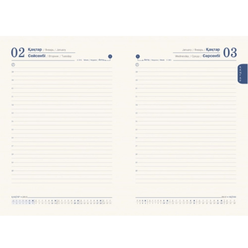 Ежедневник датированный Silvano, А4, 352 страниц, с серебряным срезом, синий фото 3