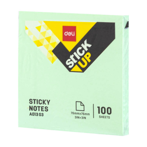 Блок самоклеящийся DELI "Stick Up", 76 х76 мм, ассорти пастельные, 100 листов фото 2