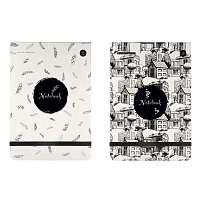 Записная книжка Bruno Visconti "Megapolis Journal Black&White" А5, 200 страниц, на резинке