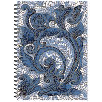 Бизнес-тетрадь на спирали Attache "Мозаика", А5, клетка, синяя, 80 листов