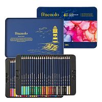 Карандаши акварельные DELI "Finenolo", 48 цветов, в металлической коробке
