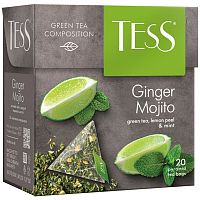 Чай Tess "Ginger Mojito", зелёный, 20 пирамидок