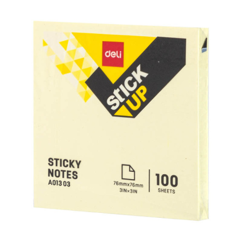 Блок самоклеящийся DELI "Stick Up", 76 х76 мм, ассорти пастельные, 100 листов фото 3