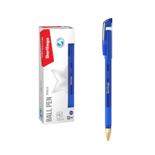 Ручка шариковая Berlingo "xGold" 0,7 мм, синяя фото 2