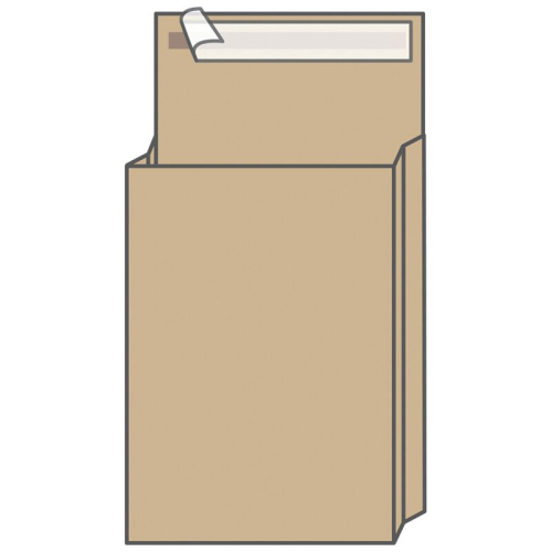 Пакет почтовый UltraPac, С3, 300x400x40мм, коричневый крафт, отрывная лента