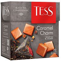 Чай Tess "Caramel Charm", чёрный, 20 пирамидок