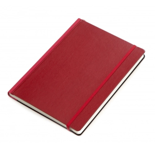 Записная книжка Agnes, А5, 256 страниц, на резиночке, в линейку, красная фото 2