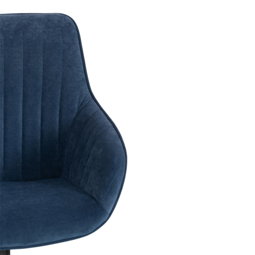 Кресло для персонала DUBLIN, 440х390х810 мм, велюр, синий фото 12