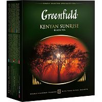 Чай Greenfield "Kenyan Sunrise", чёрный, 100 пакетиков