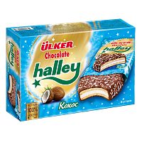 Печенье бисквитное Ulker "Halley. Кокос", 224 гр