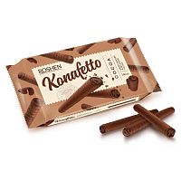 Вафельные трубочки Roshen "Konafetto" с начинкой крем-какао, 140 гр