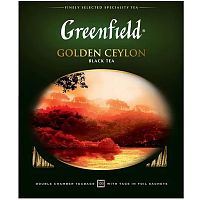 Чай Greenfield "Golden Ceylon", чёрный, 100 пакетиков