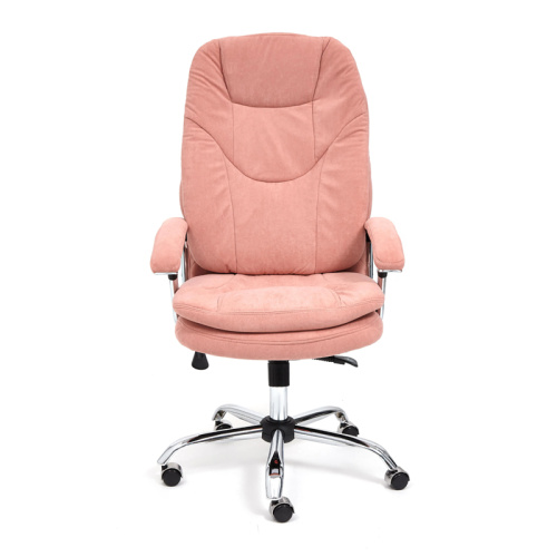Кресло для персонала SOFTY LUX, 650х450х1360 мм, флок, розовый фото 2