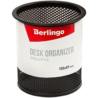 Стакан металлический Berlingo "Steel&Style", круглый, чёрный