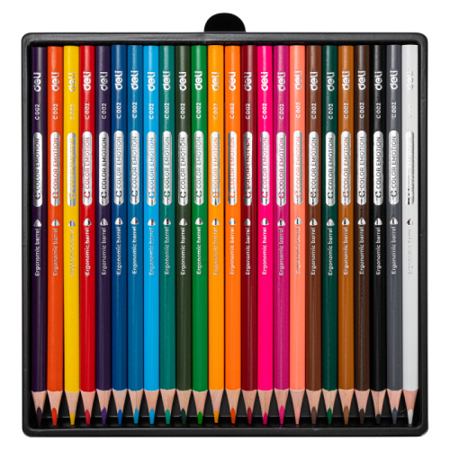 Карандаши цветные DELI "Color Emotion", 24 цвета, картон фото 3