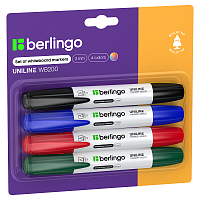 Набор маркеров для доски Berlingo, 4 цвета