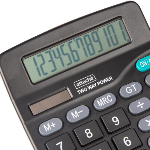 Калькулятор настольный Attache "ATC-555-12F" 12 разрядный, 180x145x58 мм, черный фото 6