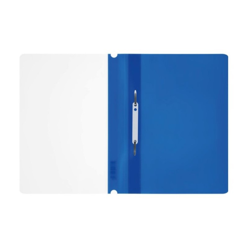 Папка-скоросшиватель СТАММ, А4, 160 мкм, синяя с прозрачным верхом фото 3