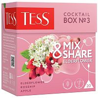 Чай Tess "Cocktail Box №3. Eldelflower", зелёный, 20 пирамидок