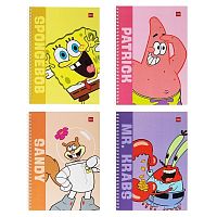 Записная книжка DELI "SpongeBob" на спирали, B5, 60 листов, в линейку, ассорти