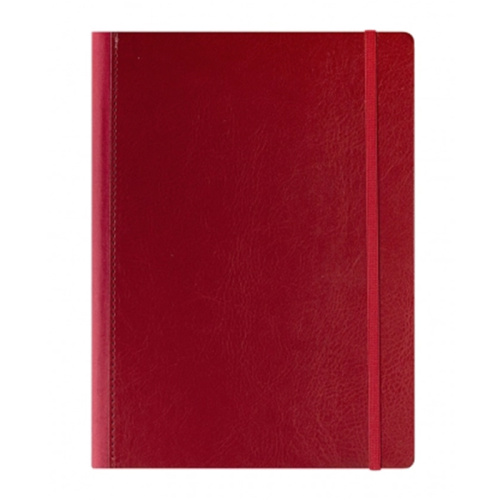 Записная книжка Agnes, А5, 256 страниц, на резиночке, в линейку, красная