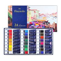 Краски акварельные DELI "Finenolo", художественные, 24 цвета в тубах по 12 мл.