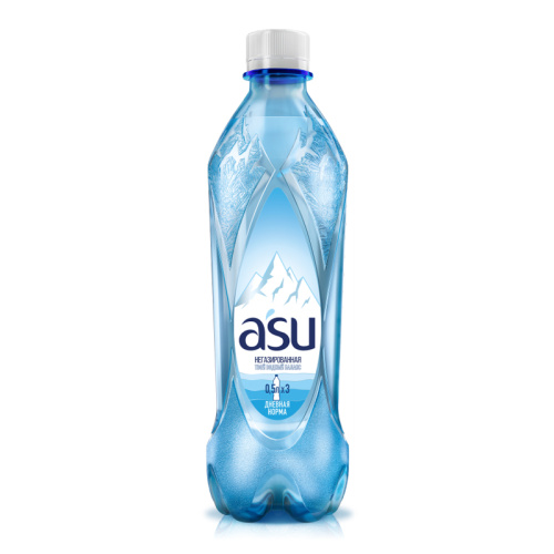 Вода питьевая A'SU, негазированная, пластик, 0.5 л