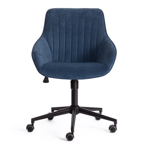 Кресло для персонала DUBLIN, 440х390х810 мм, велюр, синий фото 11