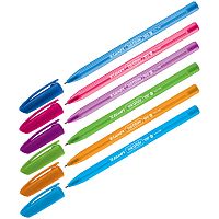 Ручка шариковая Luxor "InkGlide 100 Icy" 0.7 мм, корпус ассорти, синий
