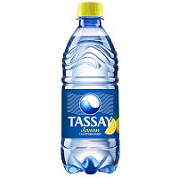 Вода минеральная Tassay "Лимон", газированная, пластик, 0.5 л