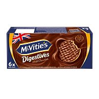 Печенье цельнозерновое злаковое McVitie's "Digestives", в молочном шоколаде, 200 гр