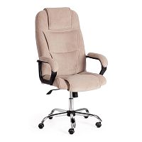 Кресло для руководителя BERGAMO, 670х470х1300 мм, флок, хром, ассорти