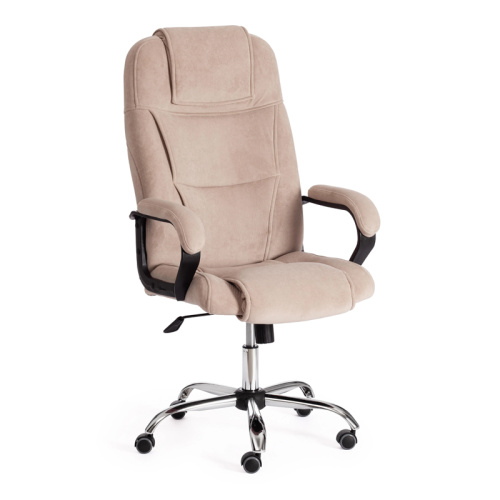 Кресло для руководителя BERGAMO, 670х470х1300 мм, флок, хром, ассорти