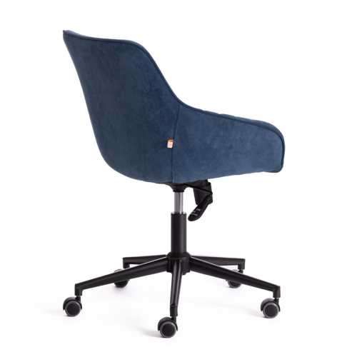 Кресло для персонала DUBLIN, 440х390х810 мм, велюр, синий фото 9