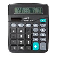 Калькулятор настольный Attache "ATC-555-12F" 12 разрядный, 180x145x58 мм, черный