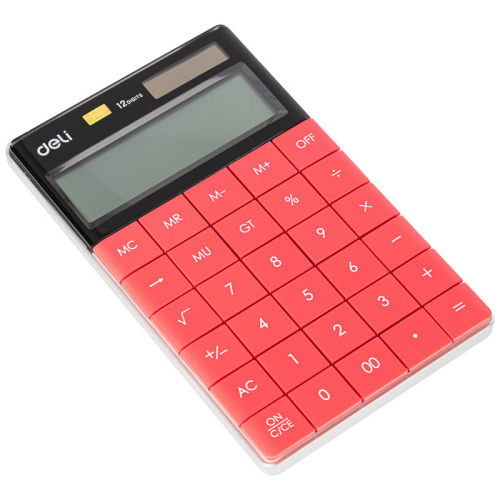 Калькулятор настольный DELI "1589" 12 разрядный, 165.3х103.2х14.7 мм, красный фото 5