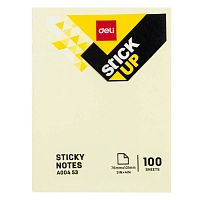 Блок самоклеящийся DELI "Stick Up", 76 х101 мм, желтые, 100 листов