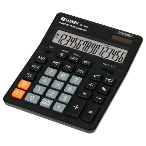 Калькулятор настольный Eleven SDC-664S, 16 разрядный, 155х205х36 мм, черный фото 2