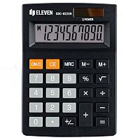 Калькулятор настольный Eleven SDC-022SR, 10 разрядный, 88x127x23 мм, черный