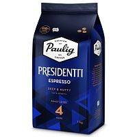 Кофе в зернах Paulig "Presidentti Espresso", тёмная обжарка, 1000 гр