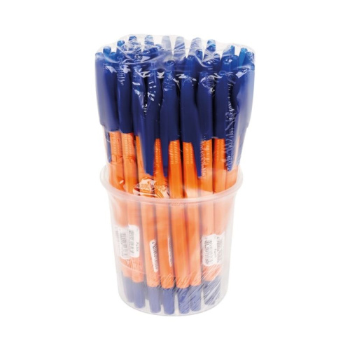 Ручка шариковая СТАММ "333 Orange" 0,7 мм, синяя фото 4