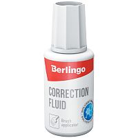 Корректирующая жидкость Berlingo, 20 мл, с кистью, химическая