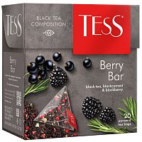 Чай Tess "Berry Bar", чёрный, 20 пирамидок