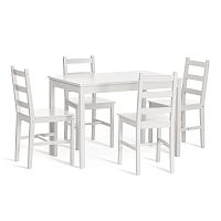 Обеденный комплект Hudson 2, стол+4 стула, белый