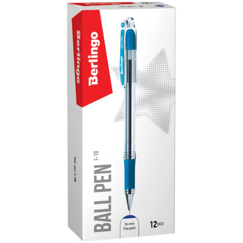 Ручка шариковая Berlingo "I-10" 0,4 мм, синяя фото 2