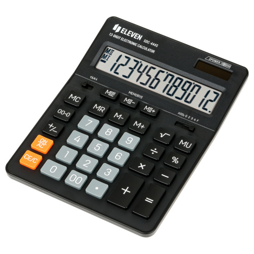 Калькулятор настольный Eleven SDC-444S, 12 разрядный, 155х205х36 мм, черный фото 5